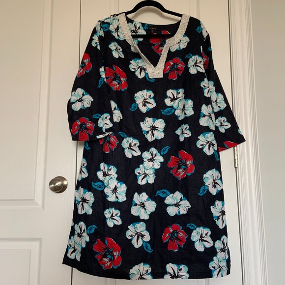 Talbots Navy Floral Swim Coverup - Picture 3 of 8